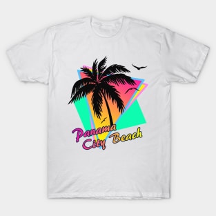 Panama City Beach Cool 80s Sunset T-Shirt